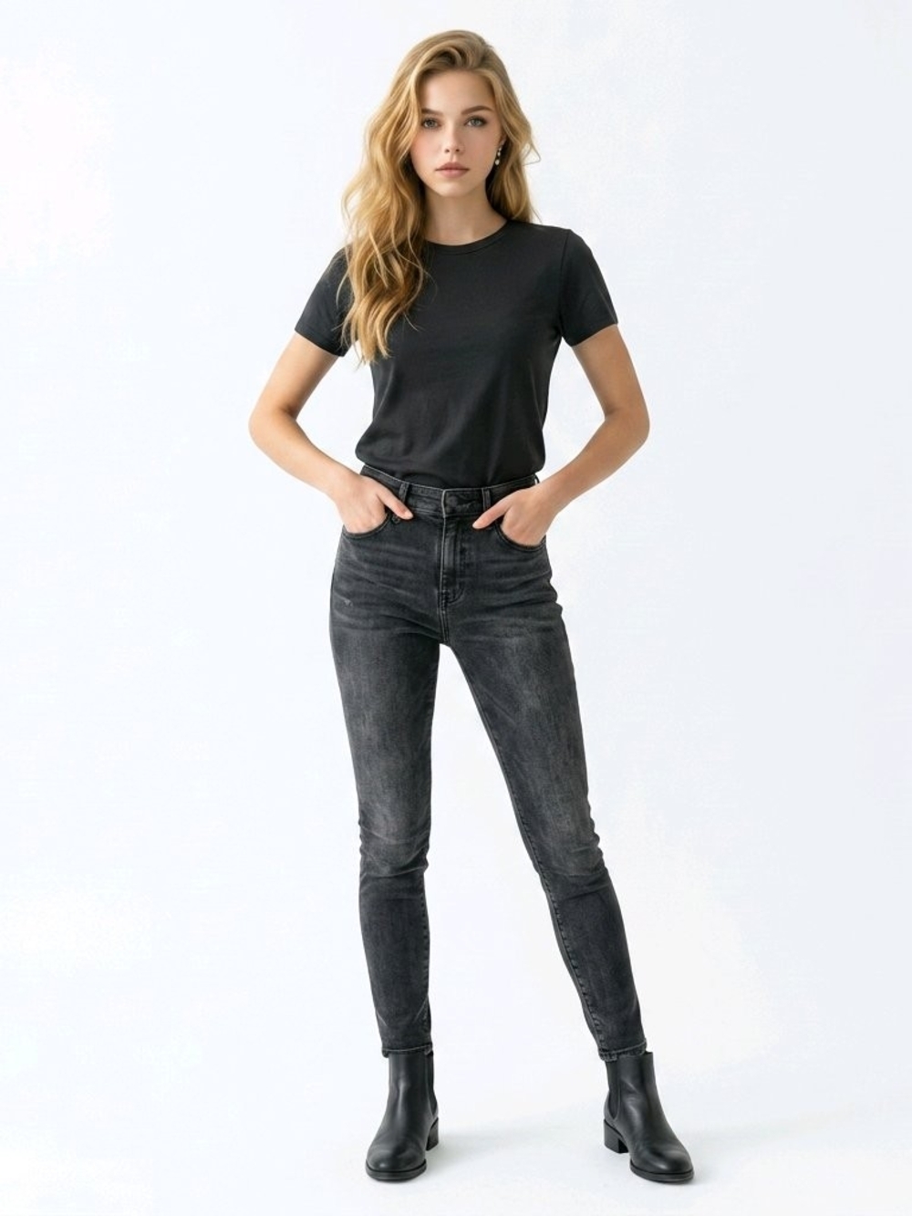 BALDWIN Kansas City Women's Skinny Mid Rise Jeans Size 27 USA